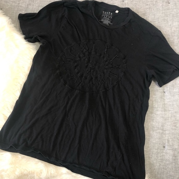 Guess black embroidered slim fit shirt sz.L - Picture 1 of 3